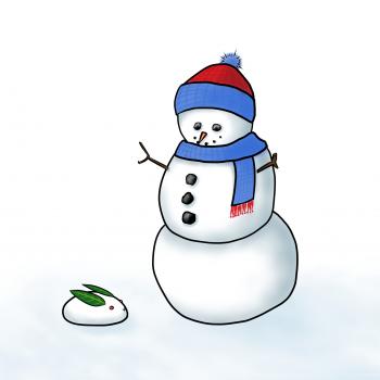 Snowman and Snowbunny                       